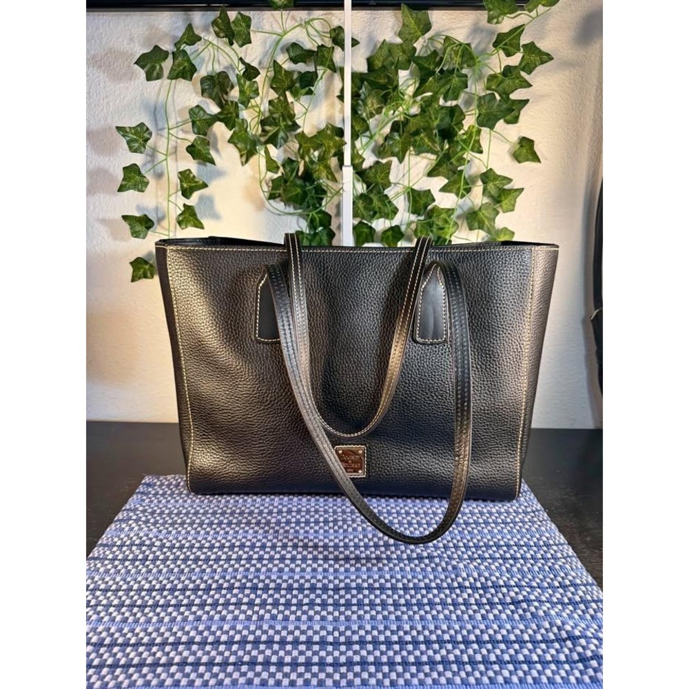 Dooney & Bourke Black pebbled leather Ashton tote